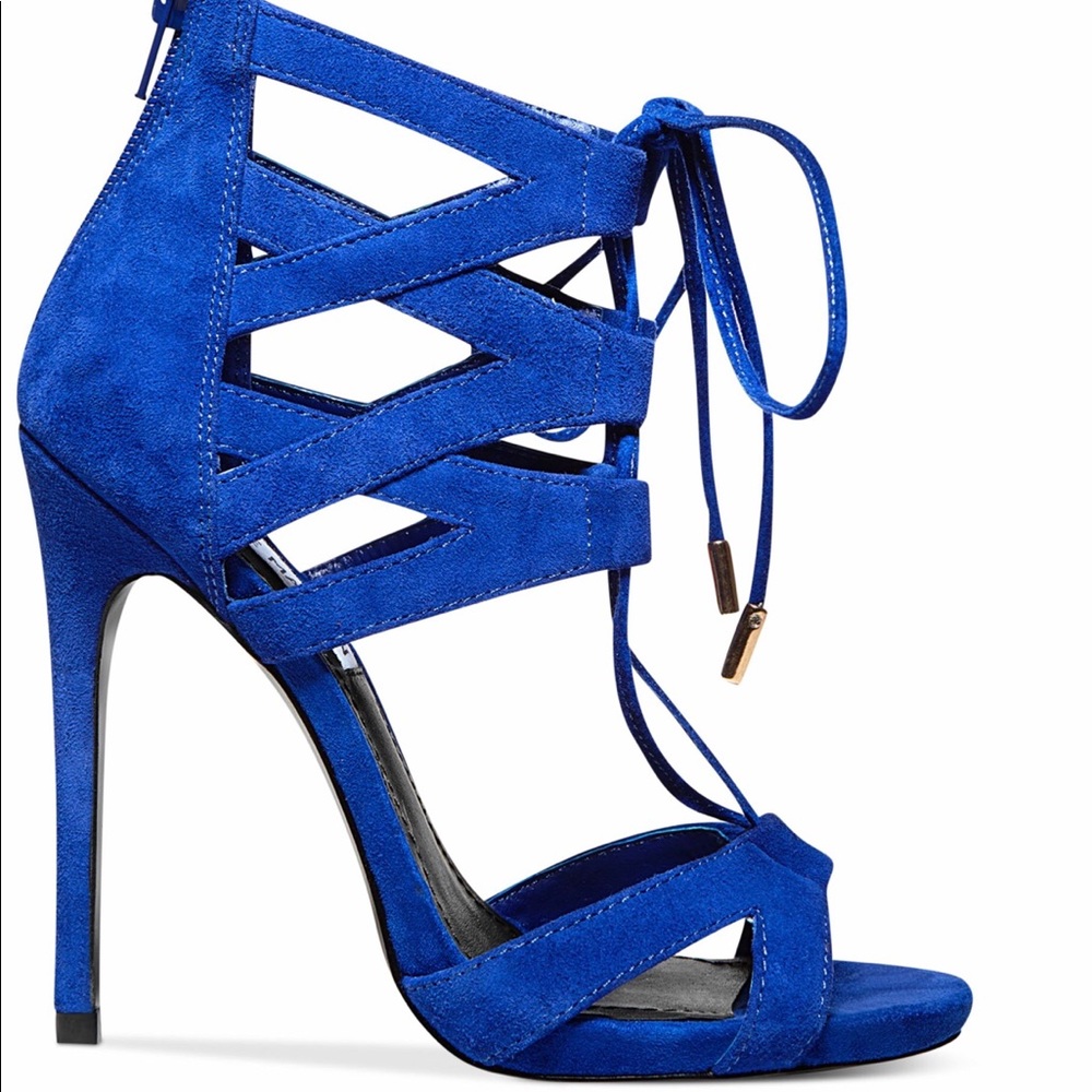 Steve Madden Maiden Blue Suede Sandals